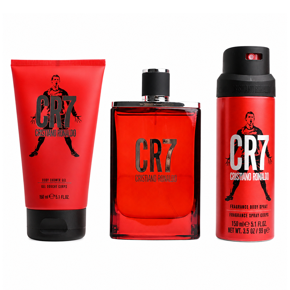 طقم CR7 للرجال عطر 100مل +جل 150مل +بخاخ 150مل