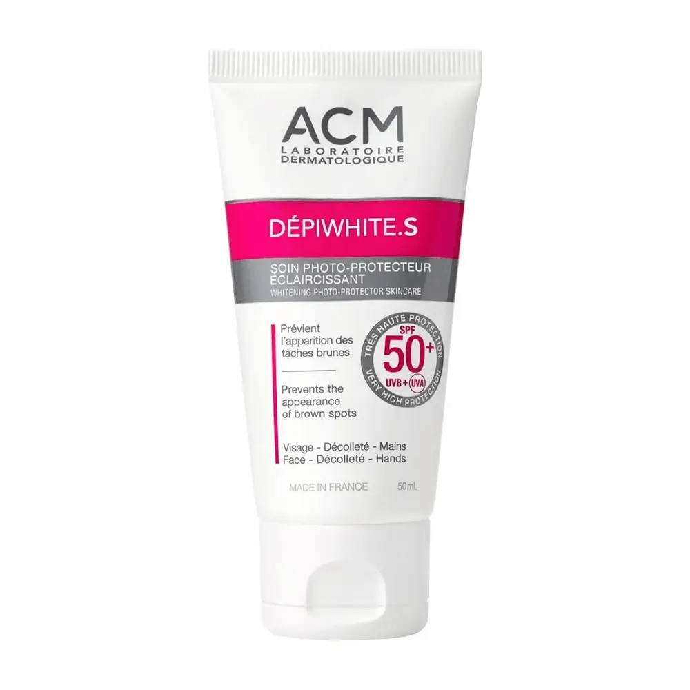 كريم مضاد للبقع الداكنة ديب وايت SPF50 من  A-C-M 50ML