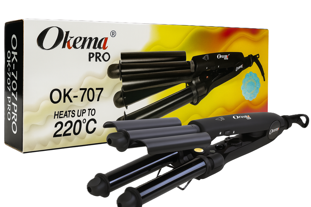 جهاز تمويج وتكسير الشعر الثلاثي من اوكيما OK-707