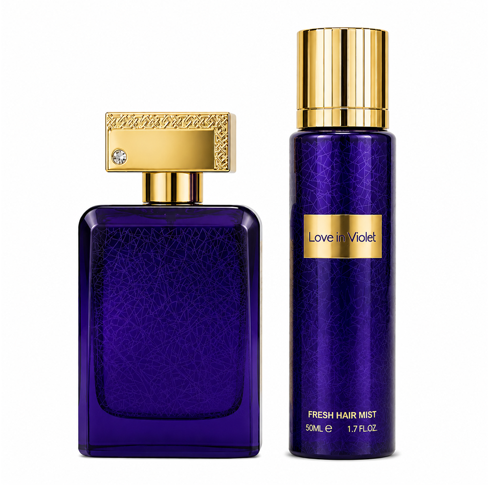 عطر لوف إن البنفسجي 100 مل + معطر شعر 50 مل