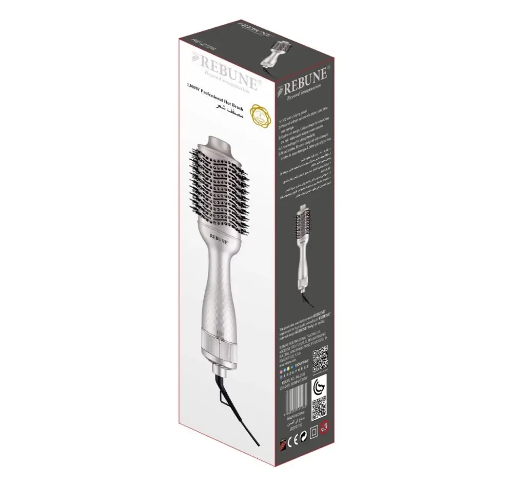  استشوار شعر ريبون3 مستويات حرارة - 1300 واط - فضي - RE-2126