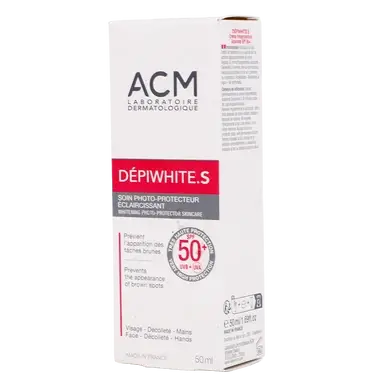 كريم مضاد للبقع الداكنة ديب وايت SPF50 من  A-C-M 50ML