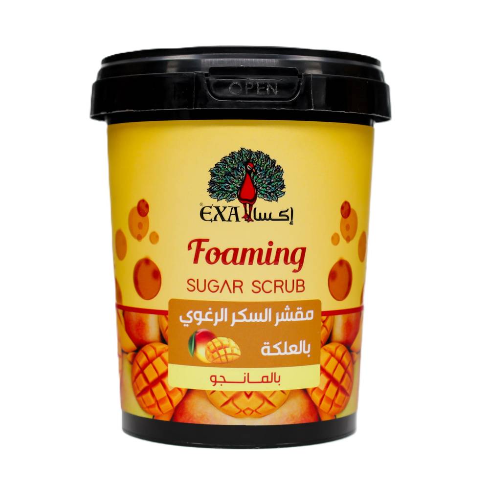 مقشر السكر الرغوي بالمانجو من ماركة اكسا - 500 جرام