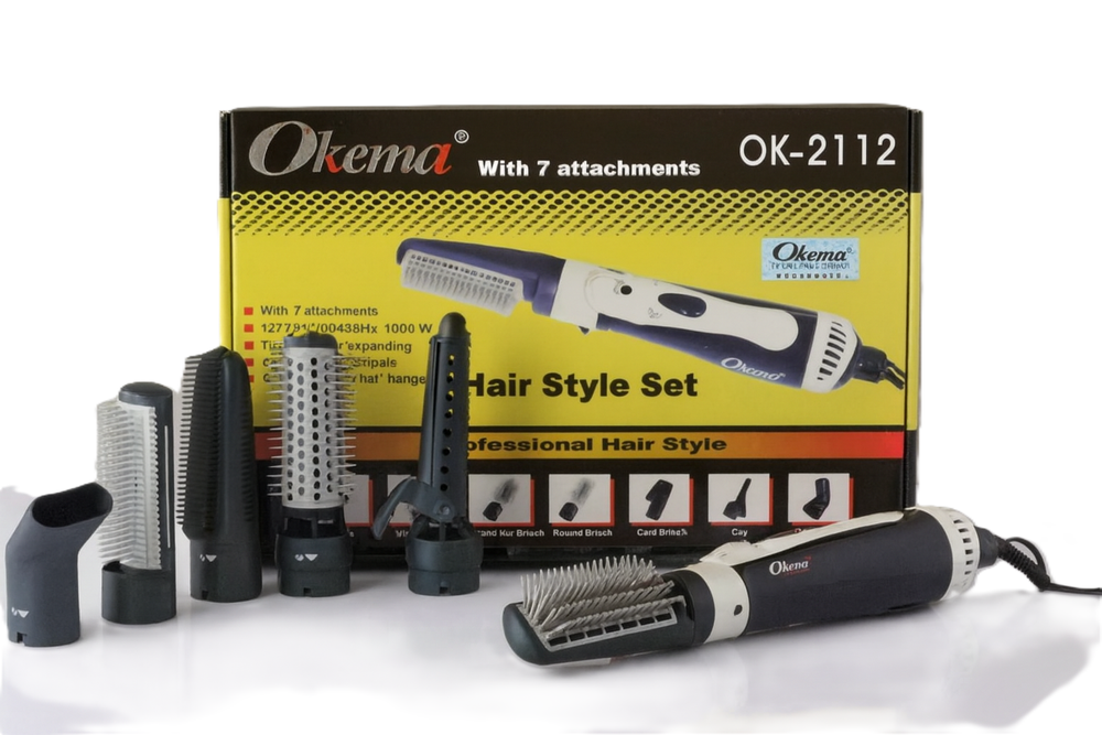 طقم استشوار شعر أوكيما 7 قطع OK-2112 