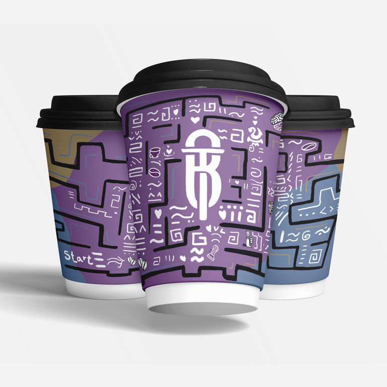 Barista Tools Paper Cups 9oz 40ps COLORFUL With cover