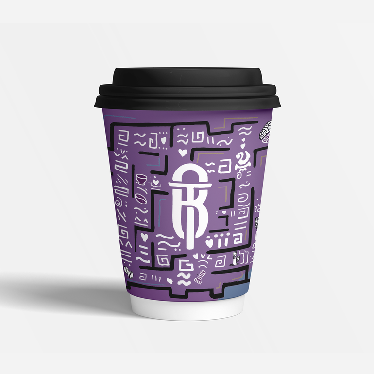Barista Tools Paper Cups 9oz 40ps COLORFUL With cover أكواب ورقية باريستا تولز 9أونصة 40كوب مع غطاء