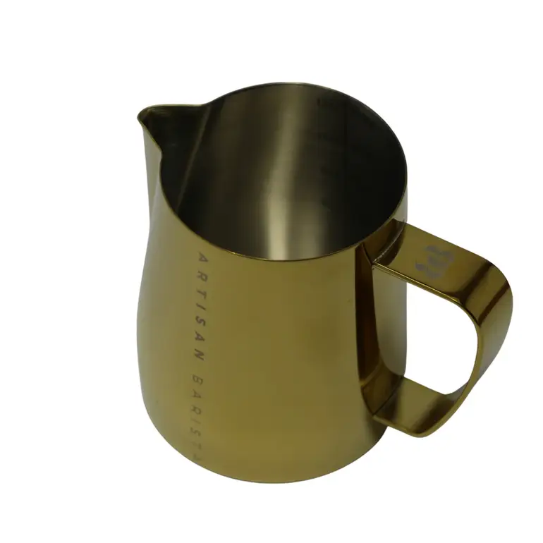 Artisan Barista Milk Jug 350ml Plated Gold