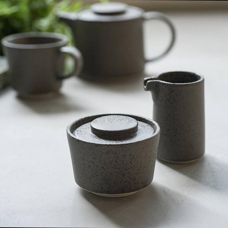  Loveramics Sugar Pot and Creamer set Granite 125ml 