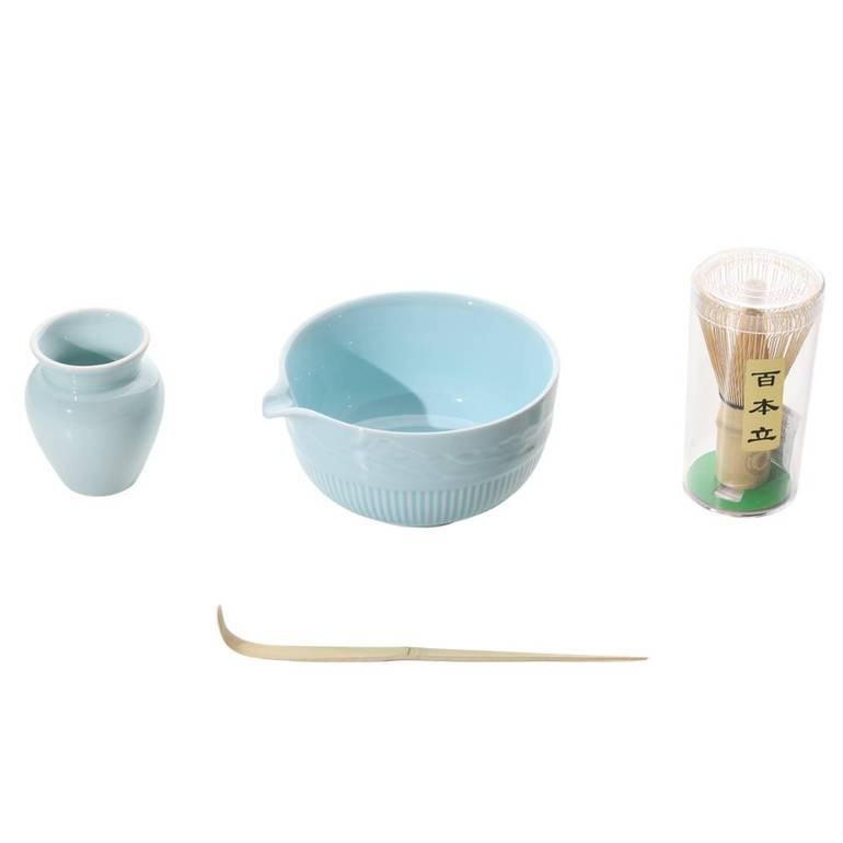 Matcha brewing kit with spout Sky Blue MC21