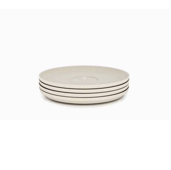 Huskee Saucers Pack of 4 White صحون هسكي باللون الأبيض