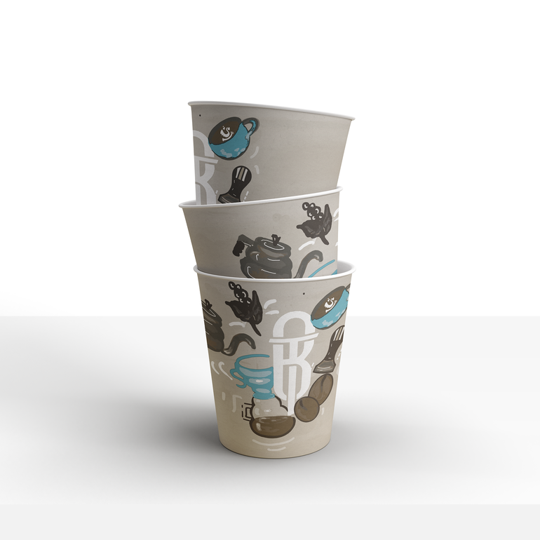 Barista Tools Paper Cups 7oz 50ps BEIGE أكواب ورقية باريستا تولز 7أونصة 50كوب