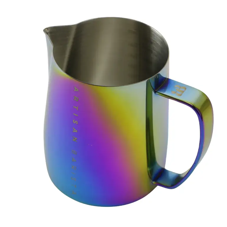 Artisan Barista Milk Jug 600ml Plated Rainbow