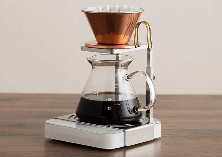 NPS COFFEE PO DRIPPER STAND ON acaia scale ستاند التحضير من NPS مناسب لميزان أكايا بيرل