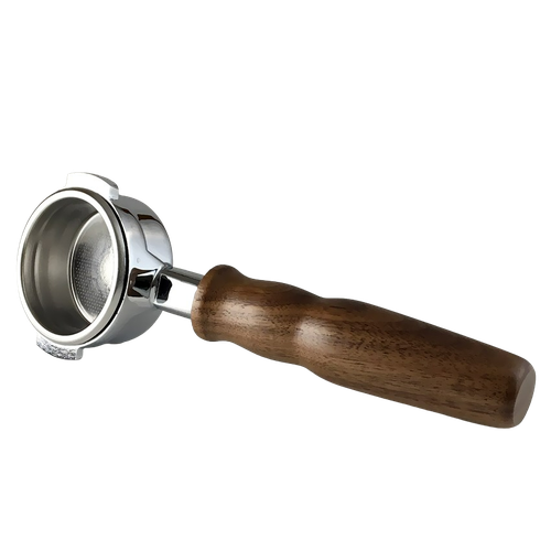 Walnut Naked portafilter for E61 58mm بورتافلتر مكشوف من خشب الجوز لمكائن E61 و لامارزوكو 58ملي