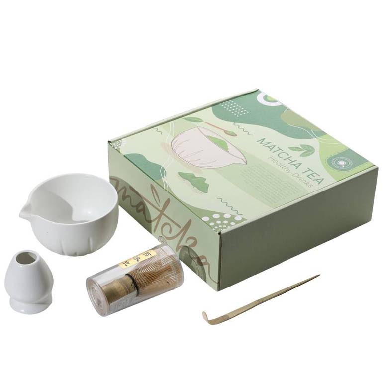 Matcha brewing kit with spout White MC11