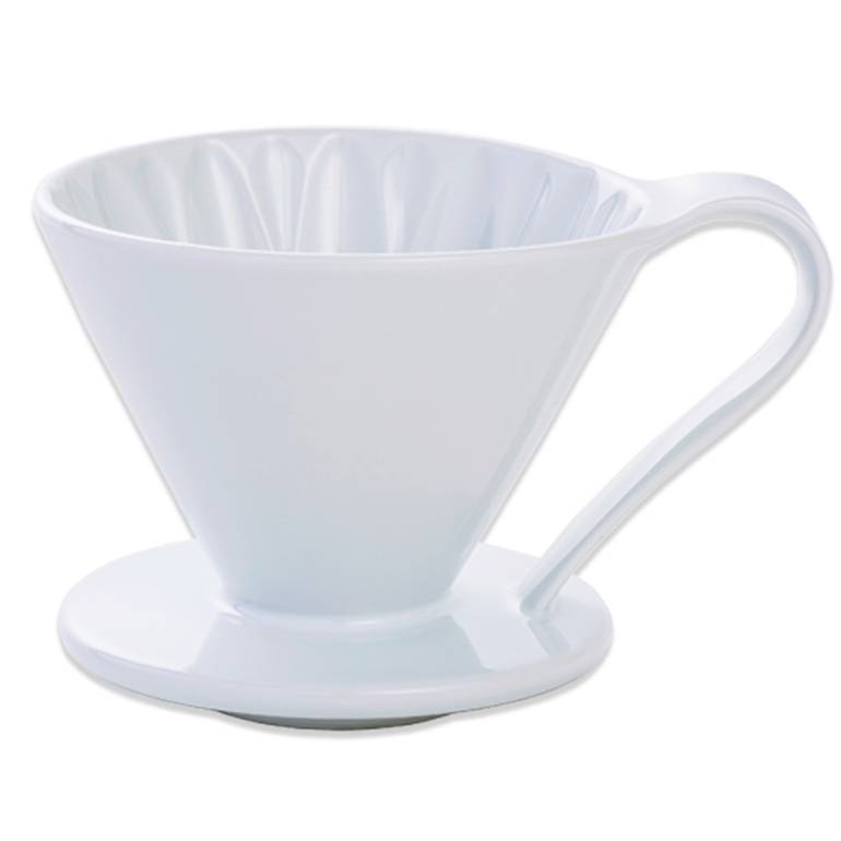 Cafec Dripper White Ceramic 2cup قمع كافييك سيراميك أبيض 2كوب