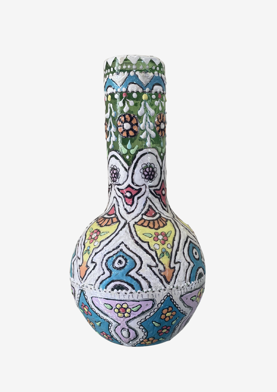 Hand-Painted Glass Vase
