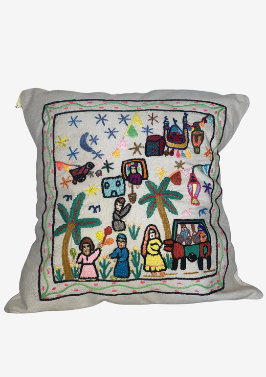 Egyptian Folk Art Cushion Cover