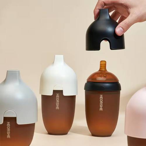 Heorshe Ultra Wide Neck Baby Bottle – 160ml (0–3 Months)