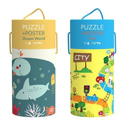 Puzzle Poster Ocean world - Pinwheel