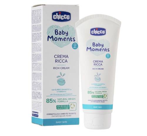 Chicco Baby Moments Rich Cream with Shea Butter & Vitamin E (0+ Months)100ML
