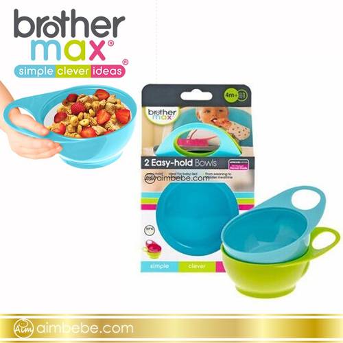 طقم أوعية أطفال سهلة الإمساك من براذر ماكس (قطعتين) – خالي من BPA