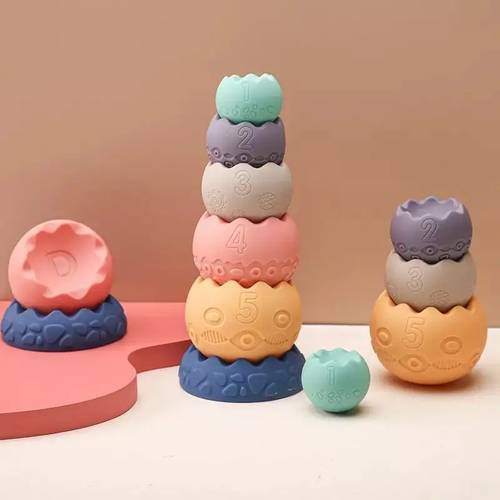 Soft rubber stacks of balls