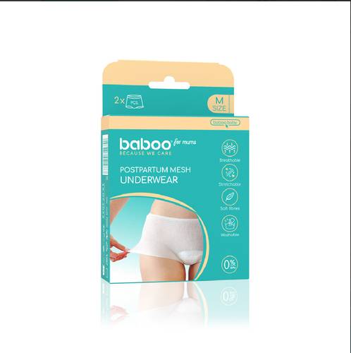 baboo-Disposable Postpartum Mesh Underwear - Medium - 2pcs