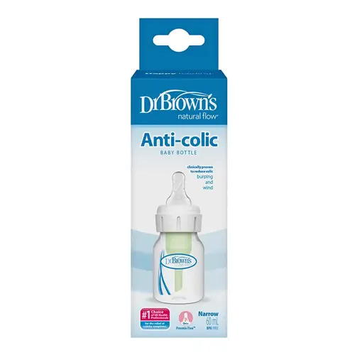 Dr. Brown’s Anti-Colic Options+ Baby Bottle – Narrow Neck (Plastic)