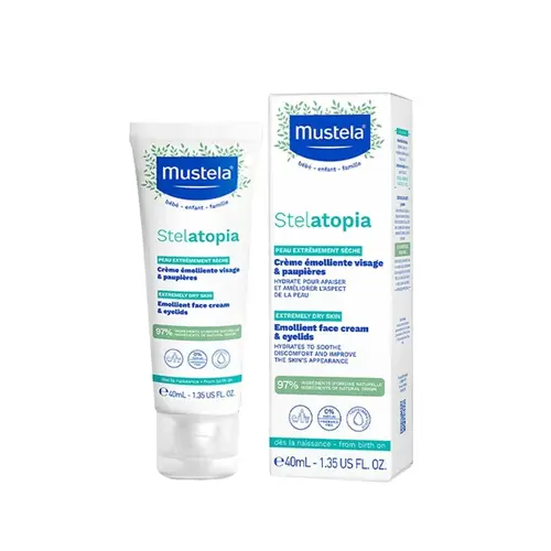 Mustela Stelatopia Emollient Face Cream for Very Dry & Atopic Skin 40ml
