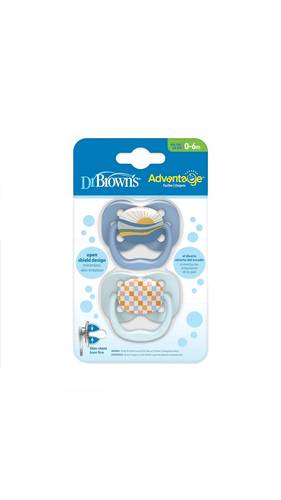Dr. Brown’s Advantage Pacifier (0–6 Months) – 2 Pack