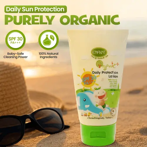 إنفانت لوشن الحماية اليومية العضوي SPF30 PA+++ للوجه والجسم للأطفال