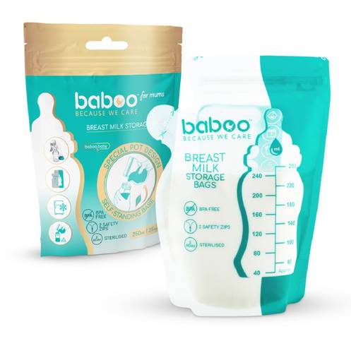 Baboo-Easy Pour Breastmilk Storage Bags - 250ml - 25pcs