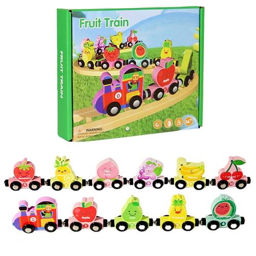 Wooden Fruit Number Train Toy – 11pcs