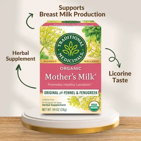 شاي إدرار حليب الأم العضوي من Traditional Medicinals – 16 كيس (28 جم