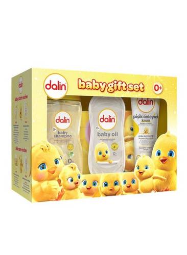 Dalin Baby Gift Set – Shampoo, Baby Oil, Nappy Cream & Liquid Powder (0+)