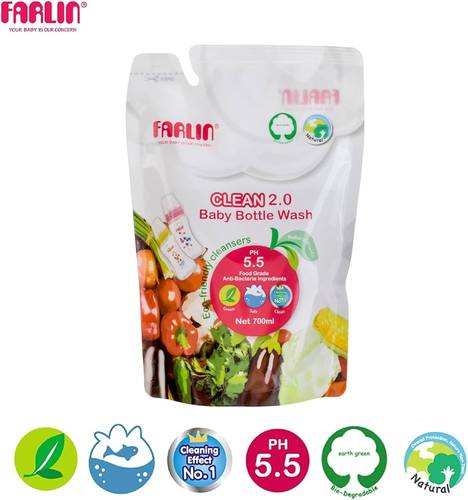 Farlin Clean 2.0 Baby Bottle Wash – Natural Plant Formula (700 ml Refill)