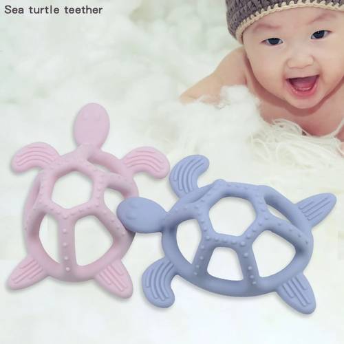 Baby Silicone Teether - turtle