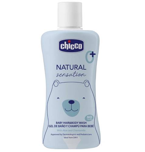 غسول تشيكو ناتشورال سينسيشن لشعر وجسم الطفل – بدون دموع مع الألوفيرا والبابونج(200ML)