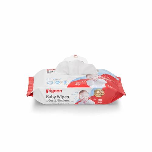 PIGEON 100% PURE WATER BABY WIPES 80S FLIPTOP
