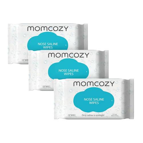مناديل مومكوزي الملحية لتنظيف الأنف – لطيفة وآمنة للأطفال-30 wipes