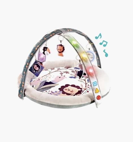 Baby Light & Music Activity Gym Play Mat (5 Hanging Toys, 0+ Months)