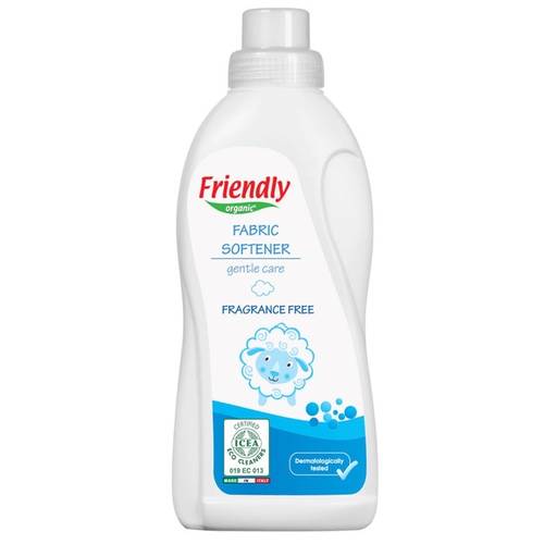 Friendly Organic 750ml Fragrance Free Baby Fabric Softener, White