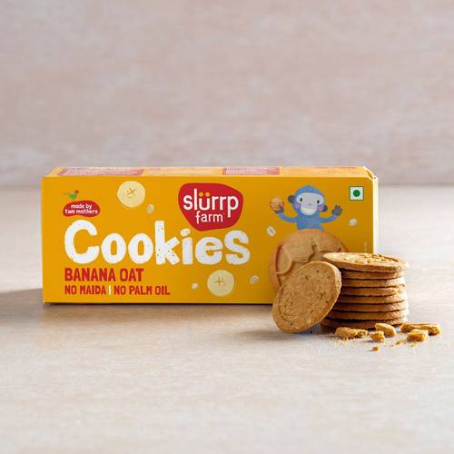 Slurrp Farm Banana Oat Cookies (No Maida, No Palm Oil) 78gram