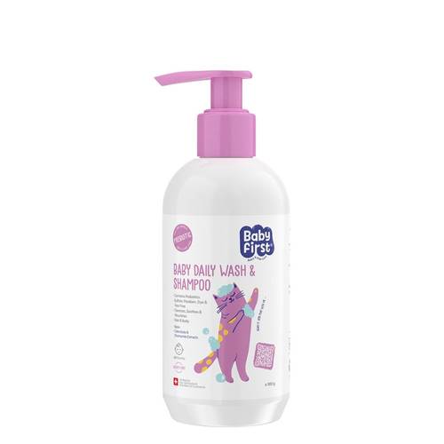 Baby First Baby Daily Wash & Shampoo (Prebiotic Formula)-300 g