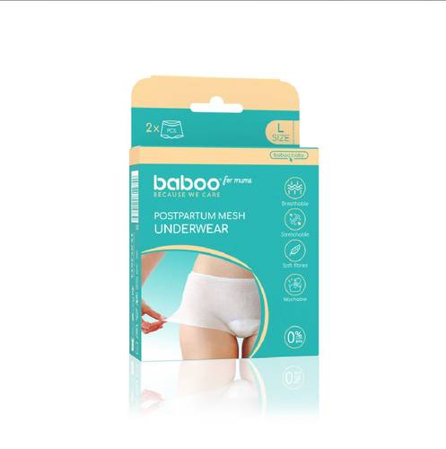 baboo-Disposable Postpartum Mesh Underwear - Large - 2pcs