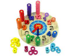 Rainbow Digital Clock Wooden Learning Toy