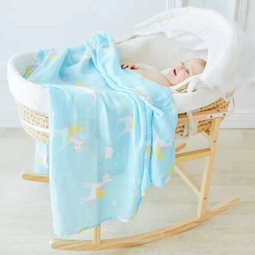 Bamboo Muslin Baby Swaddle Blanket – Breathable Multi-Use