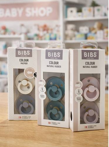 BIBS Colour Pacifier – Natural Rubber (Size 1, 0–6 Months)