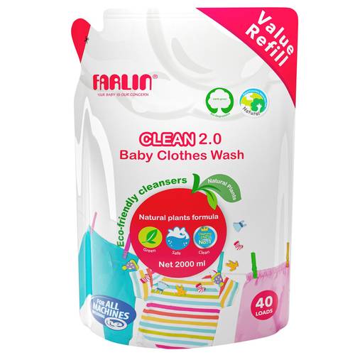 Farlin Clean 2.0 Baby Clothes Wash – Natural Plant Formula (Refill 800 ml)